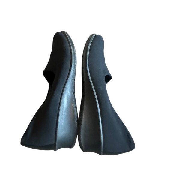 ECCO Felicia Textile Stretch Slip-On Black Comfort Pull-On Low Wedge Size 37 6.5 - Picture 11 of 12